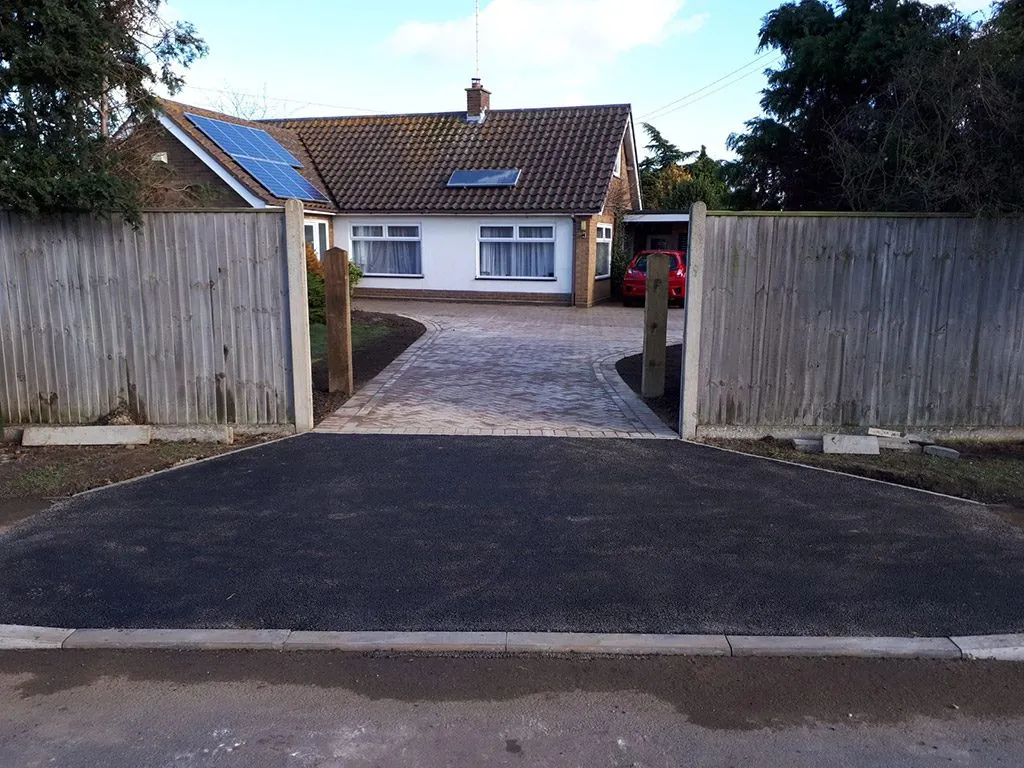 New patio laid in a Nottingham garden