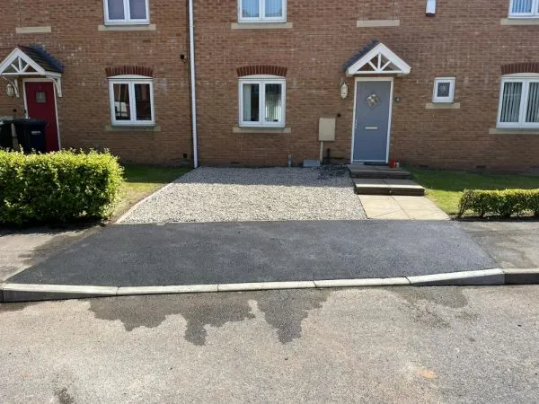 Groundworks and excavation for a driveway in Nottingham