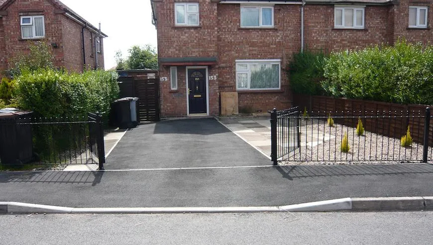 Completed dropped kerb installation in Nottingham
