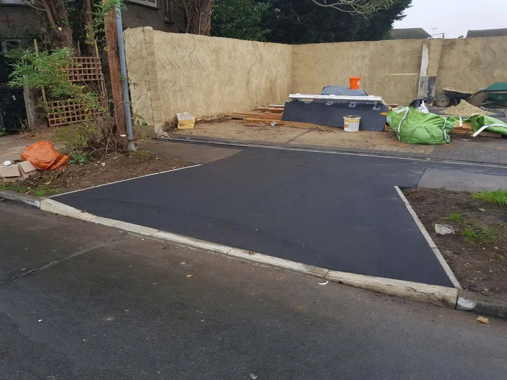 Completed dropped kerb installation in Nottingham