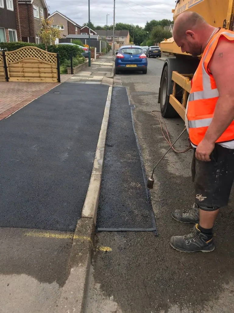 Completed dropped kerb — extension, Nottingham