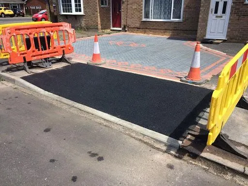 Completed dropped kerb installation in Nottingham
