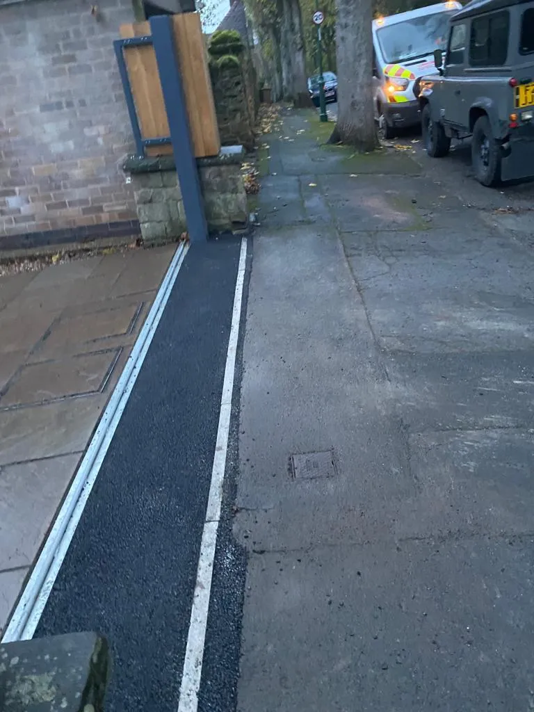 Completed dropped kerb — tarmac, Nottingham
