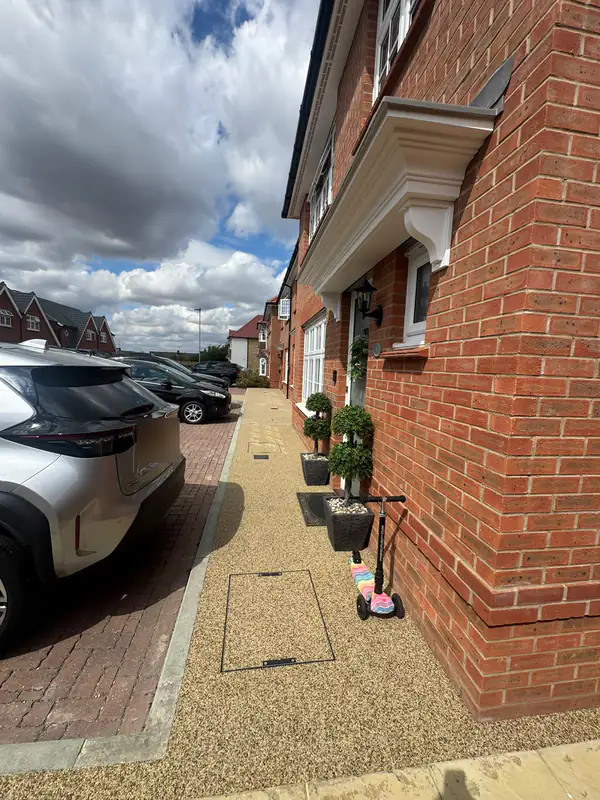 Resin bound front path running past the front doors