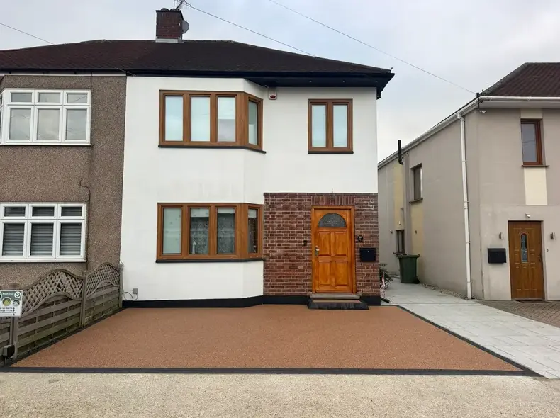 kent resin driveways copper resin driveway semi detached front