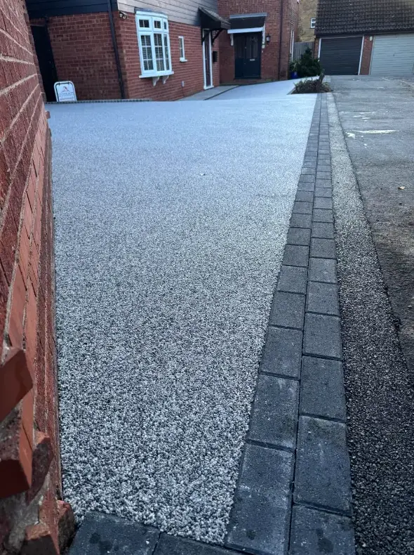 kent resin driveways grey resin driveway block edging angle