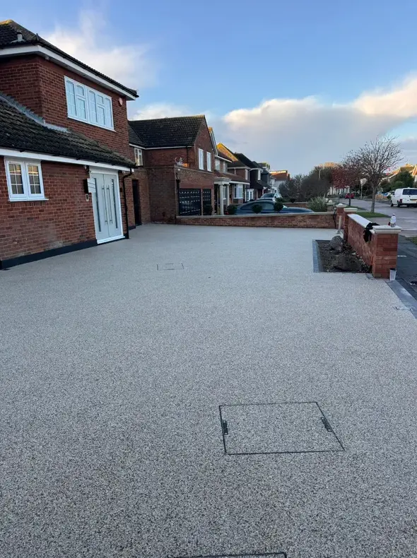 kent resin driveways grey resin driveway detached drain covers