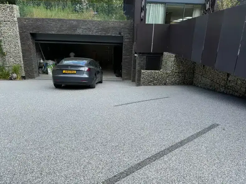 kent resin driveways grey resin driveway modern house garage