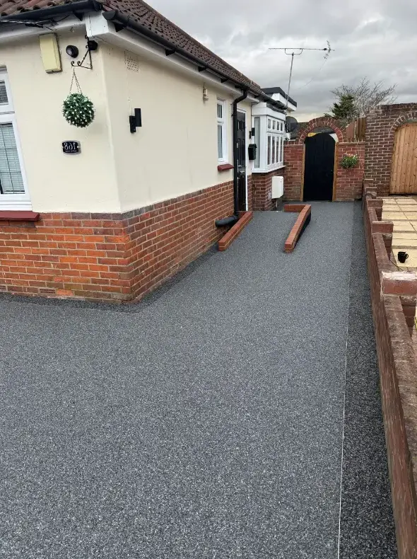 kent resin driveways grey resin side driveway bungalow gate