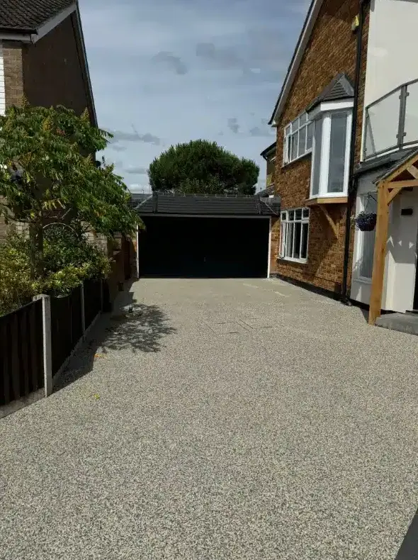 kent resin driveways light resin driveway black double garage
