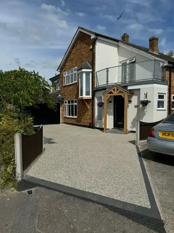 kent resin driveways light resin driveway semi detached balcony