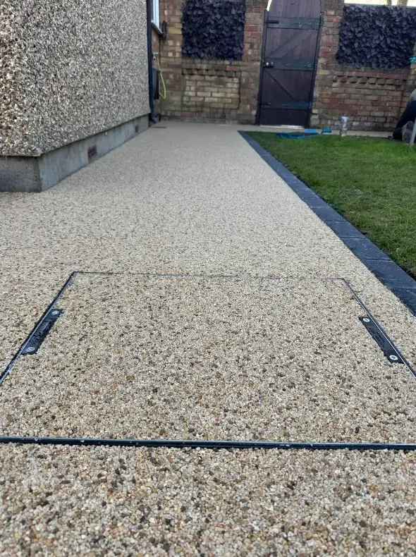 kent resin driveways natural resin pathway manhole cover