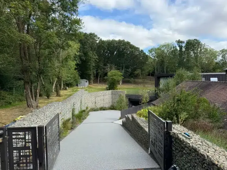 kent resin driveways resin driveway aerial gabion countryside