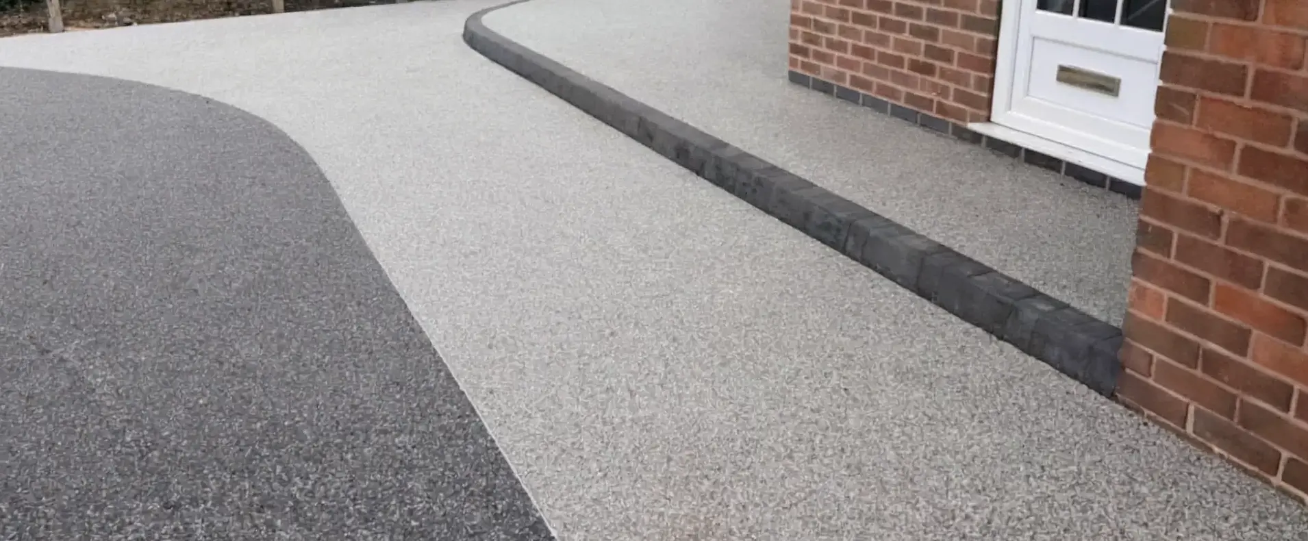 kent resin driveways two tone resin driveway curved kerb