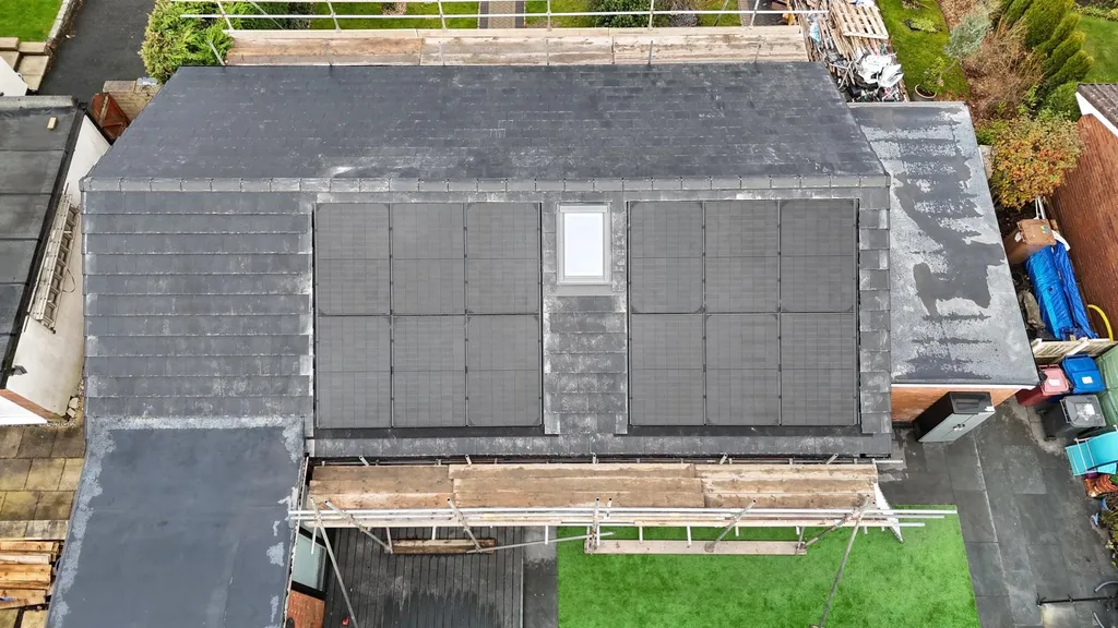 Solar panels on Manchester terraced house