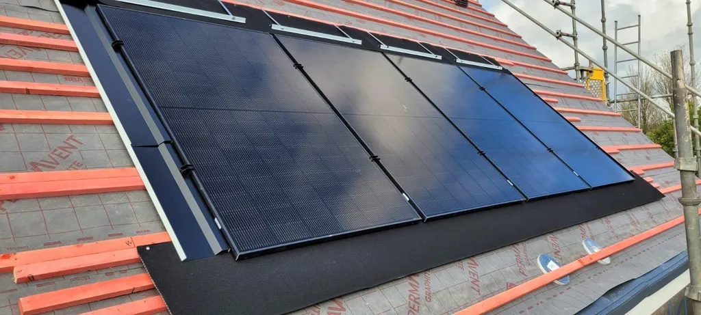 Flush-fit in-roof solar panels on Manchester new-build