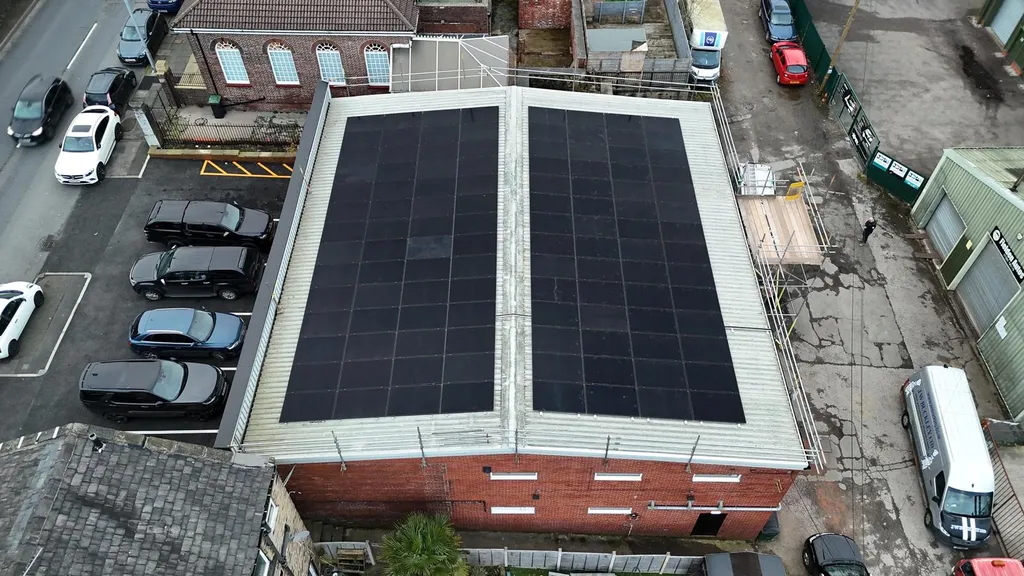 Small commercial building solar panels — full coverage, Manchester