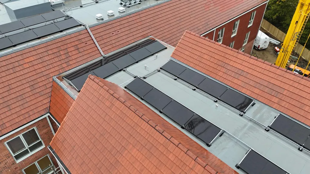 Solar PV system on care home — multiple roof sections, Manchester