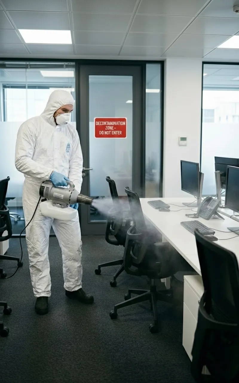 Professional decontamination cleaning services in Greater Manchester — hospital-grade sanitation by Prestige Biohazard Cleaning