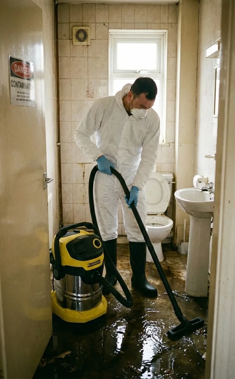 Sewage cleanup and contaminated water removal in Greater Manchester by Prestige Biohazard Cleaning