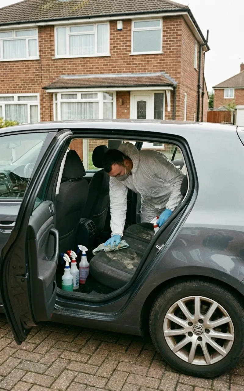 Vehicle biohazard cleanup and car decontamination in Greater Manchester by Prestige Biohazard Cleaning