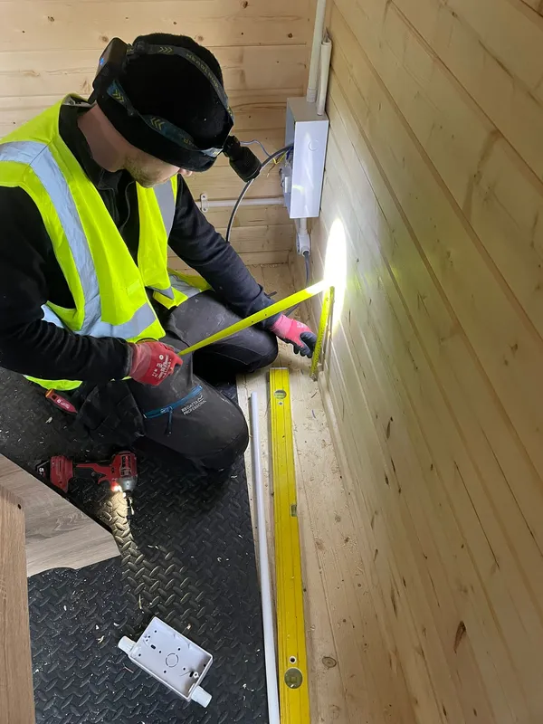 Electrical work on a garden office in Sale, Trafford — Steels Electrical