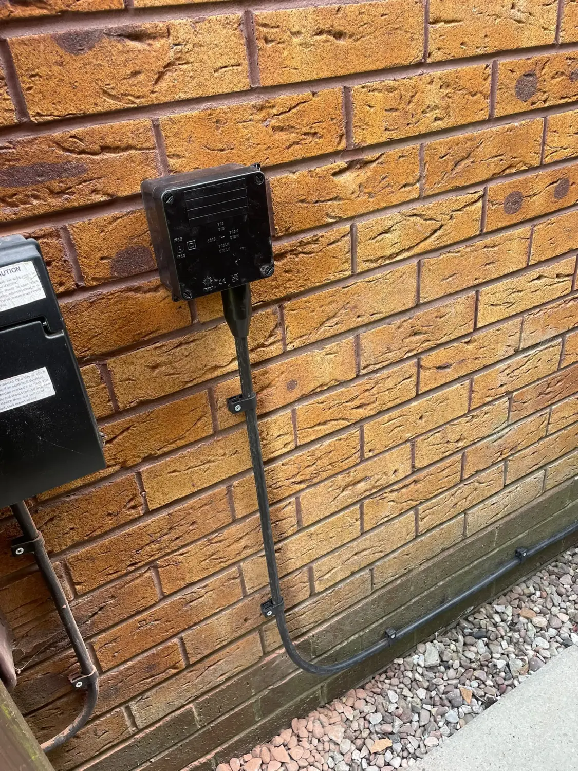 Weatherproof enclosure and SWA cable run for the air conditioning power supply in Glossop, installed by Steels Electrical